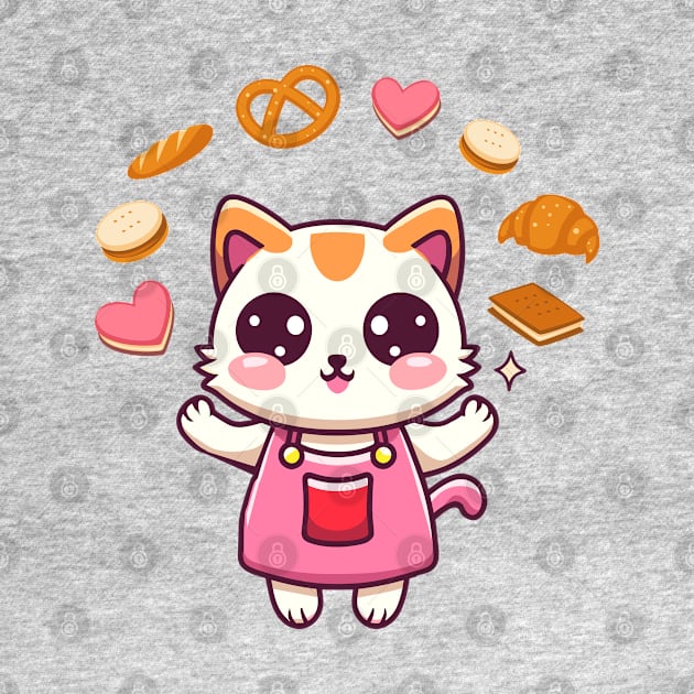 cute cat loves bread by KENG 51